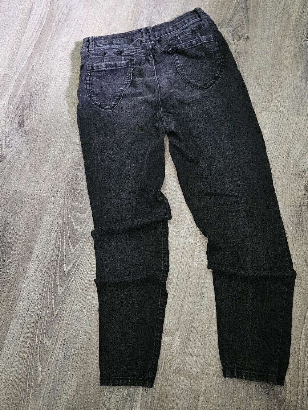 ​Ci Sono Black Acid Wash Stretch Skinny Jeans High Rise Moto Cargo Style Size 9/